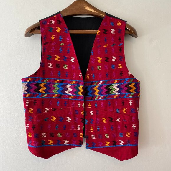 Vintage Sanders Imports Womens Large Embroidered Tapestry Vest Southwestern - Picture 1 of 7